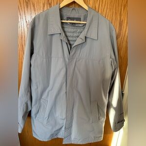 Eddie Bauer Men's Large Tall Gray Trench